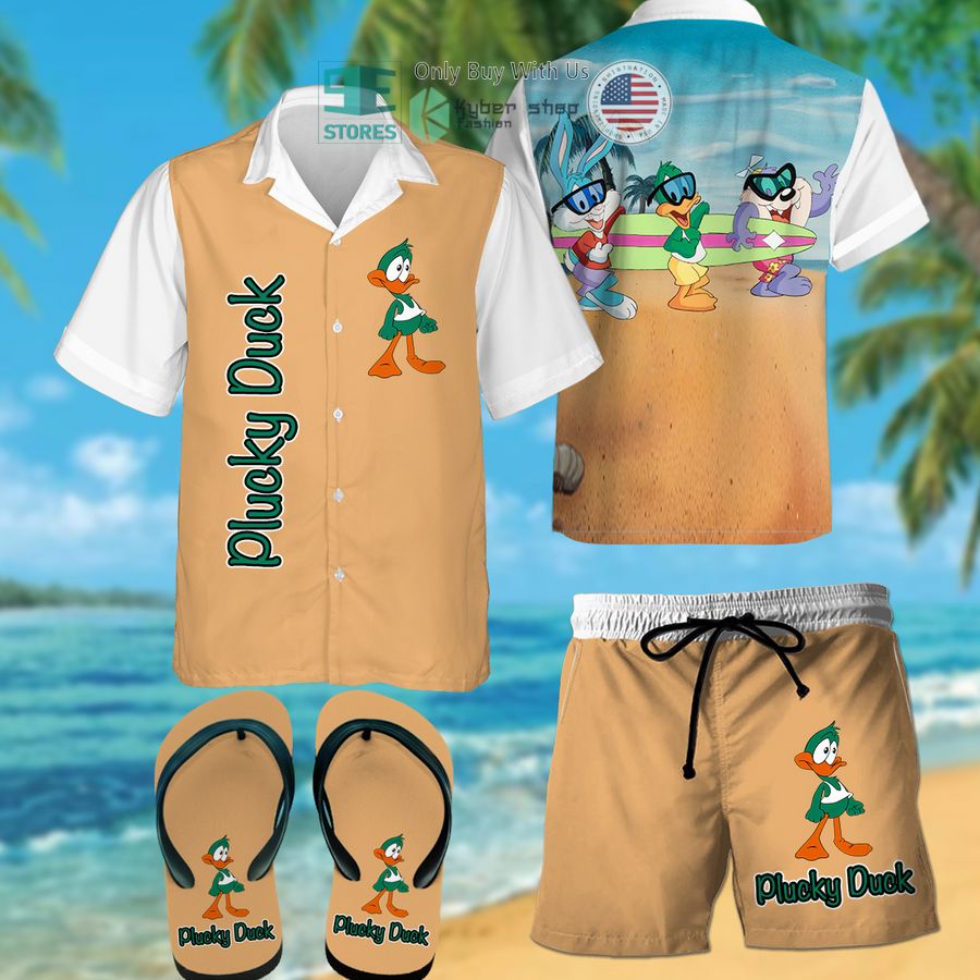 plucky duck hawaiian shirt shorts 1 3317