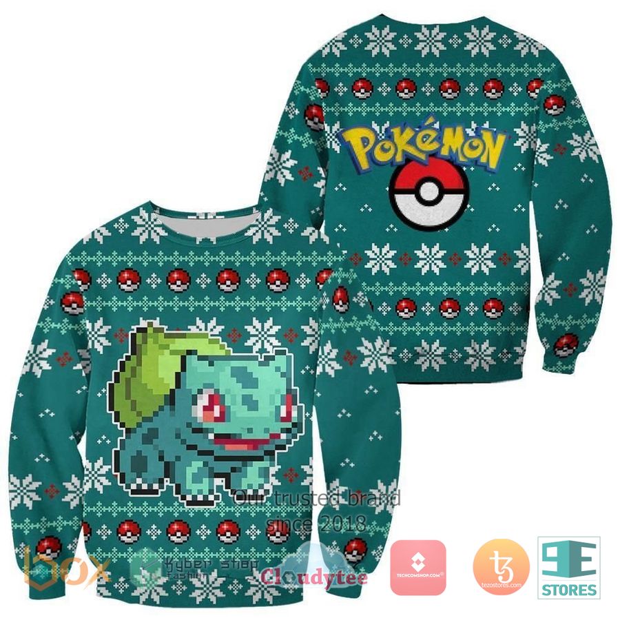 pokemon bulbasaur ugly christmas sweater 1 38853