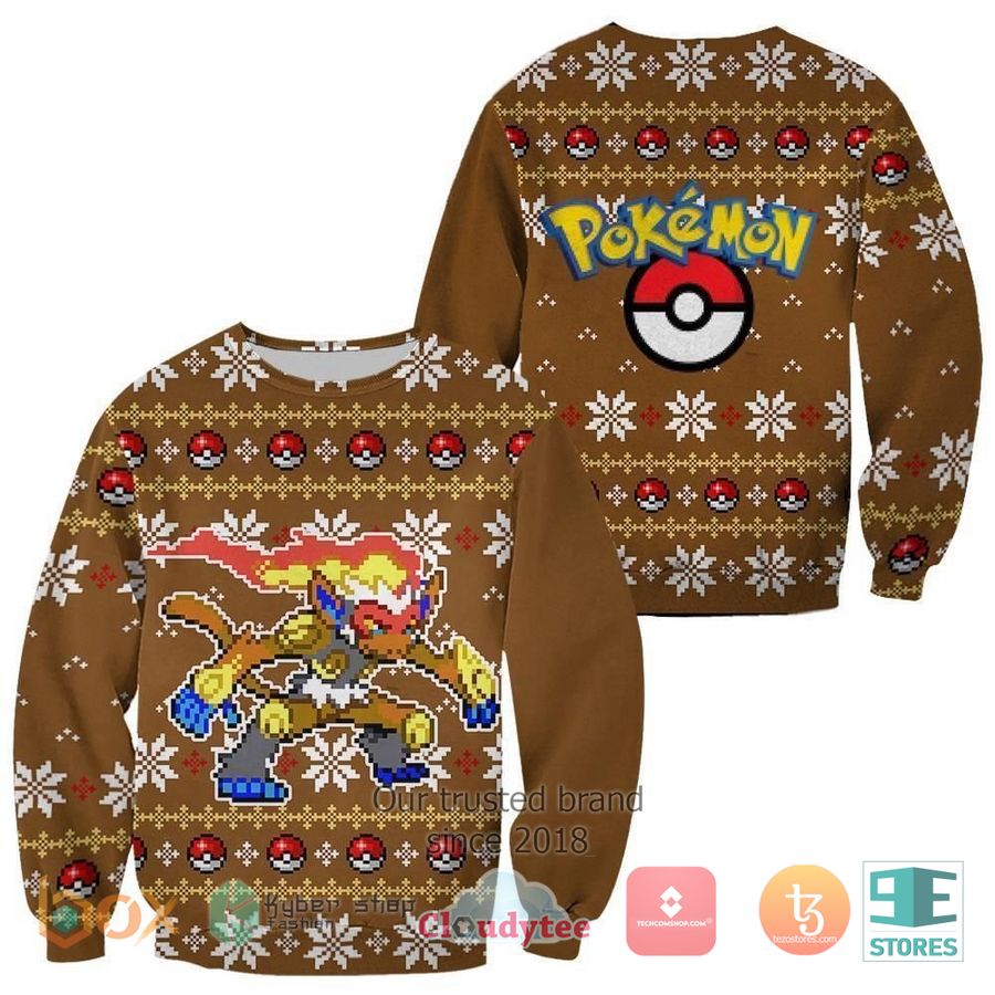 pokemon infernape ugly christmas sweater 1 95895