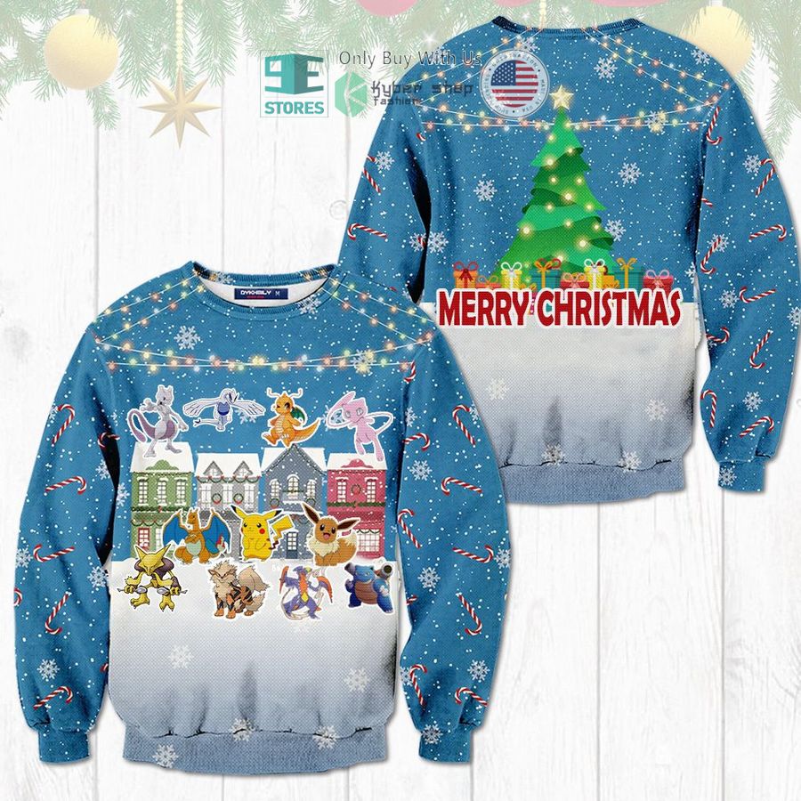 pokemon merry christmas tree sweatshirt sweater 1 70893