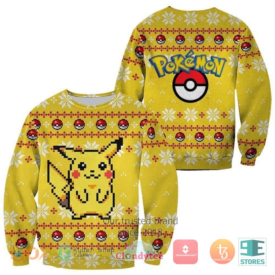 pokemon pikachu ugly christmas sweater 1 87836