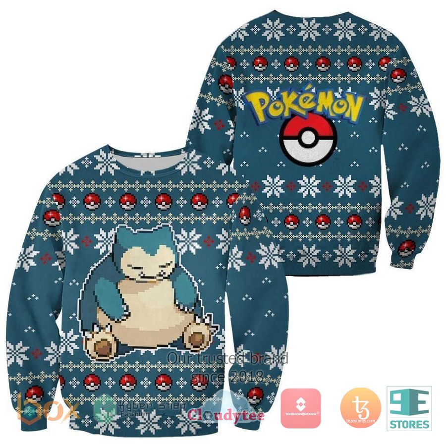 pokemon snorlax ugly christmas sweater 1 89373