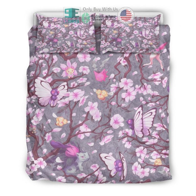 pokemon spring flowers bedding set 3 5846