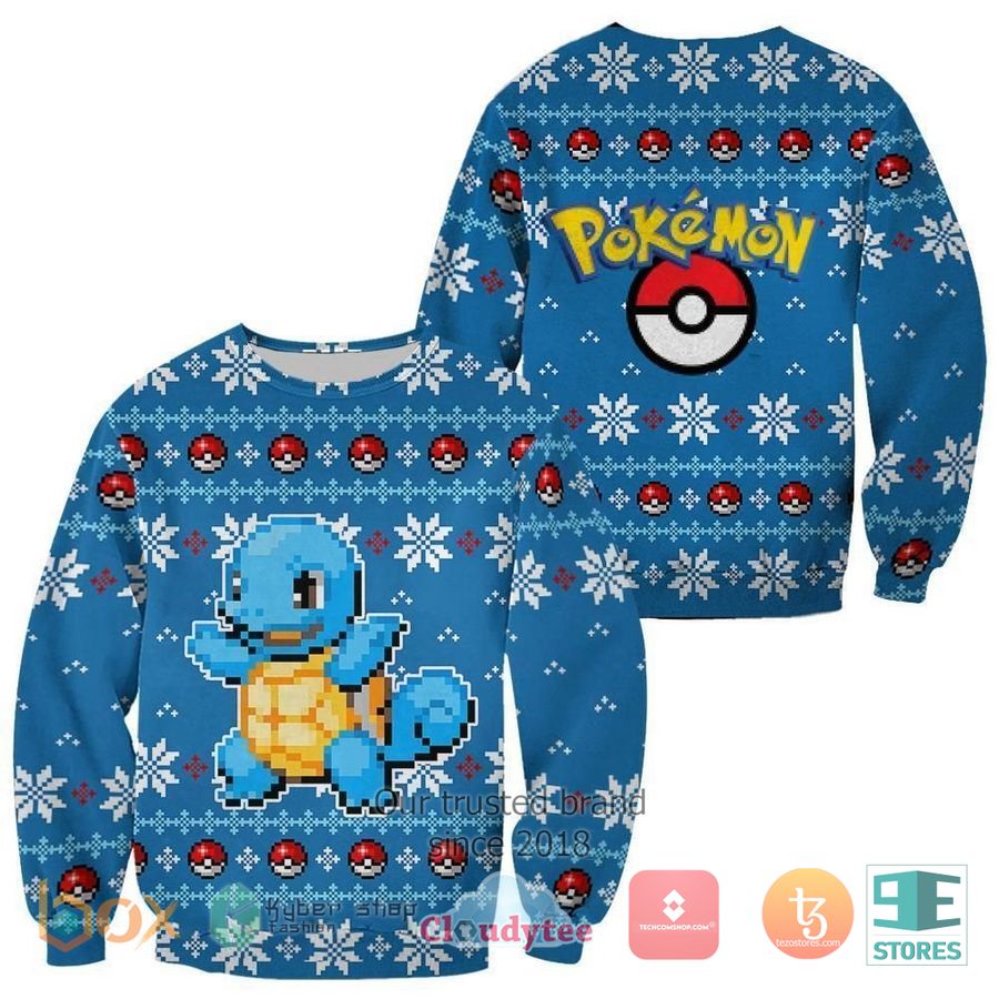 pokemon squirtle ugly christmas sweater 1 55569