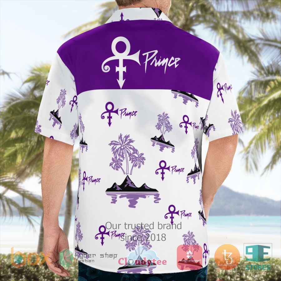 prince logo pattern hawaiian shirt 2 77448