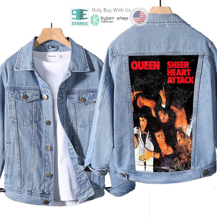 queen band sheer heart attack album denim jacket 1 27088