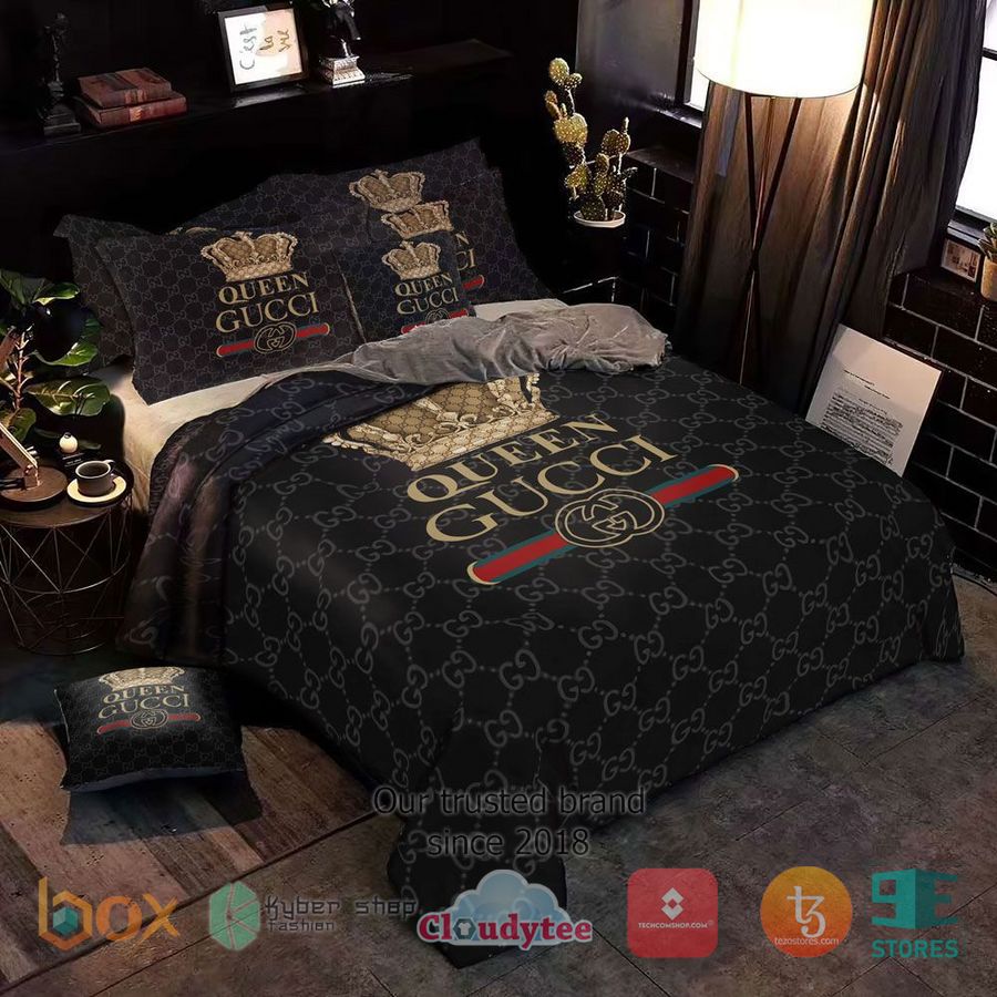 queen gucci luxury brand bedding set 1 66027