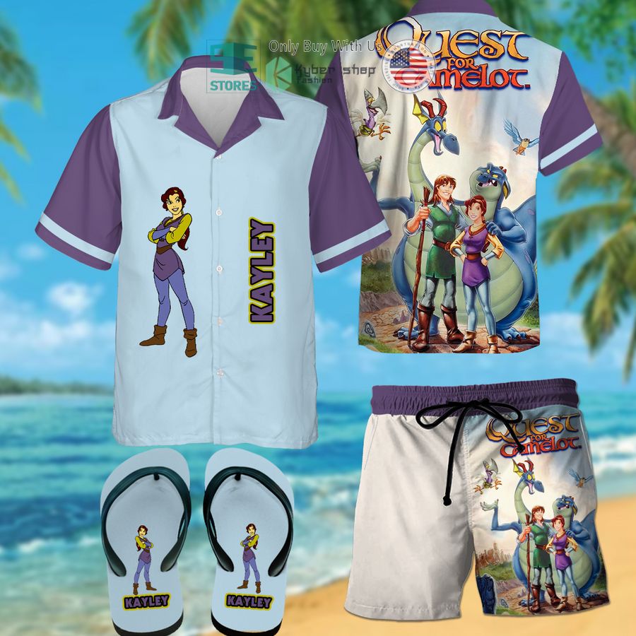 quest for camelot kayley hawaiian shirt shorts 1 57266