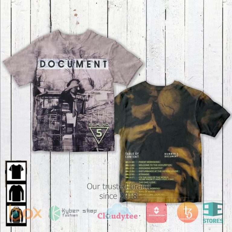 r e m document album 3d t shirt 1 53110