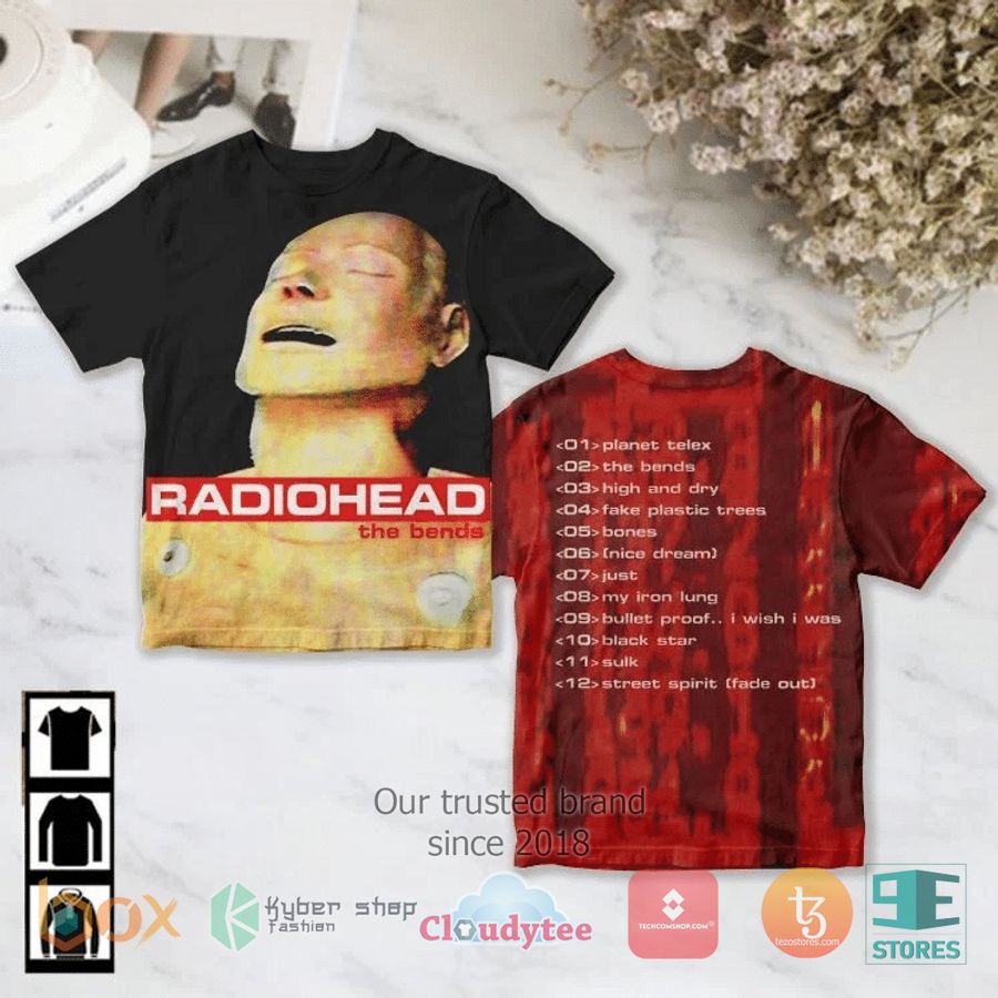 radiohead band the bends album 3d t shirt 1 14171
