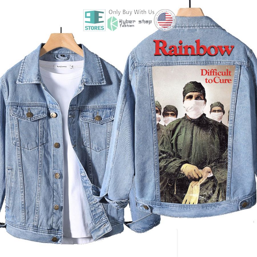 rainbow band difficult to cure album denim jacket 1 88533
