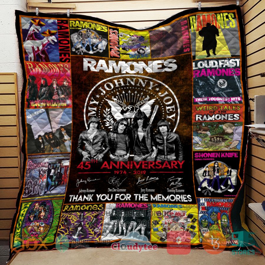 ramones band 45th anniversay thank you for the memories quilt 1 51917