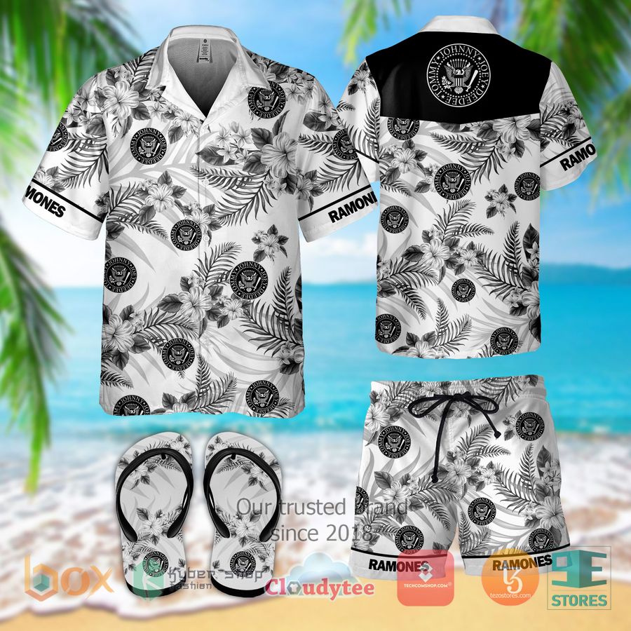 ramones band hawaiian shirt shorts 1 86208