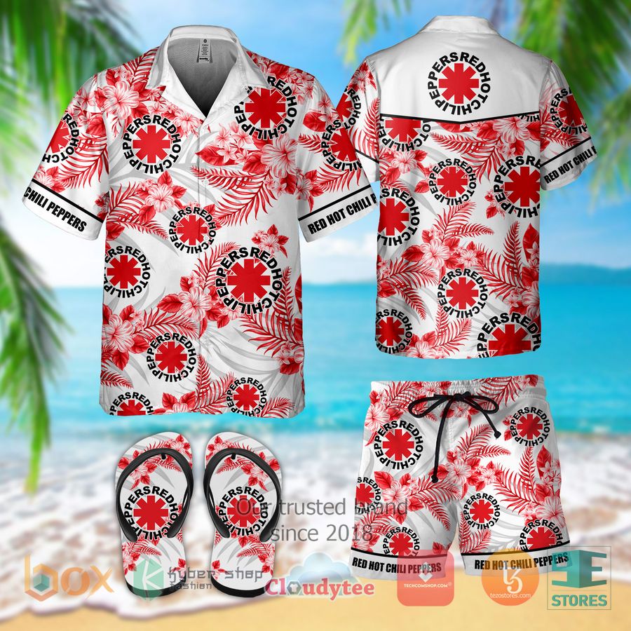 red hot chili peppers band hawaiian shirt shorts 1 58423