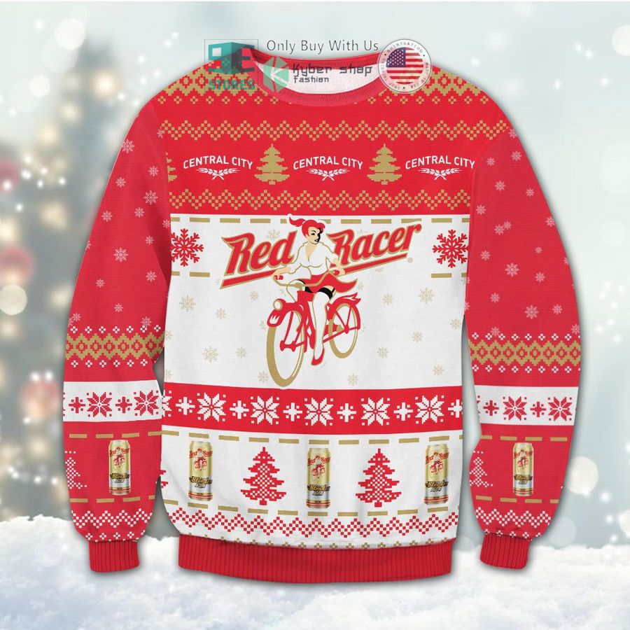 red racer beer christmas sweatshirt sweater 1 52698