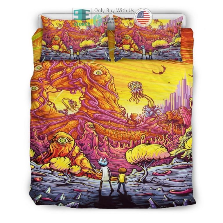 rick and morty into the rickverse puzzle bedding set 3 49655