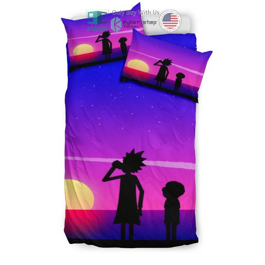 rick and morty sunet bedding set 2 60401