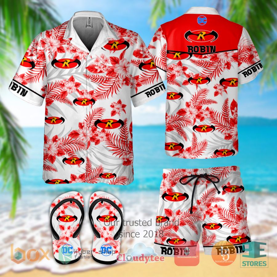 robin dc comics hawaiian shirt shorts 1 22193