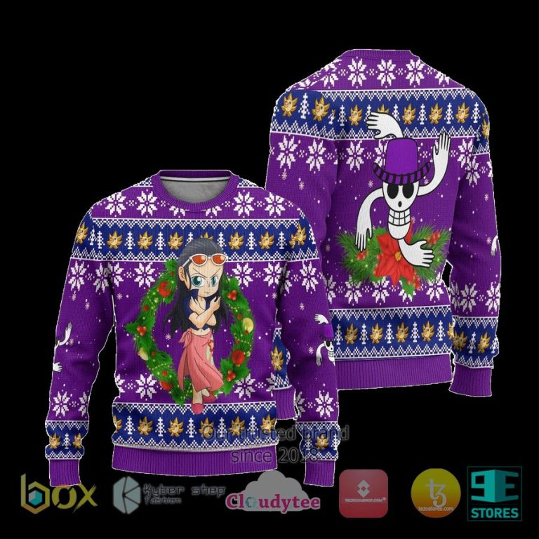 robin one piece anime ugly christmas sweater 3 79224