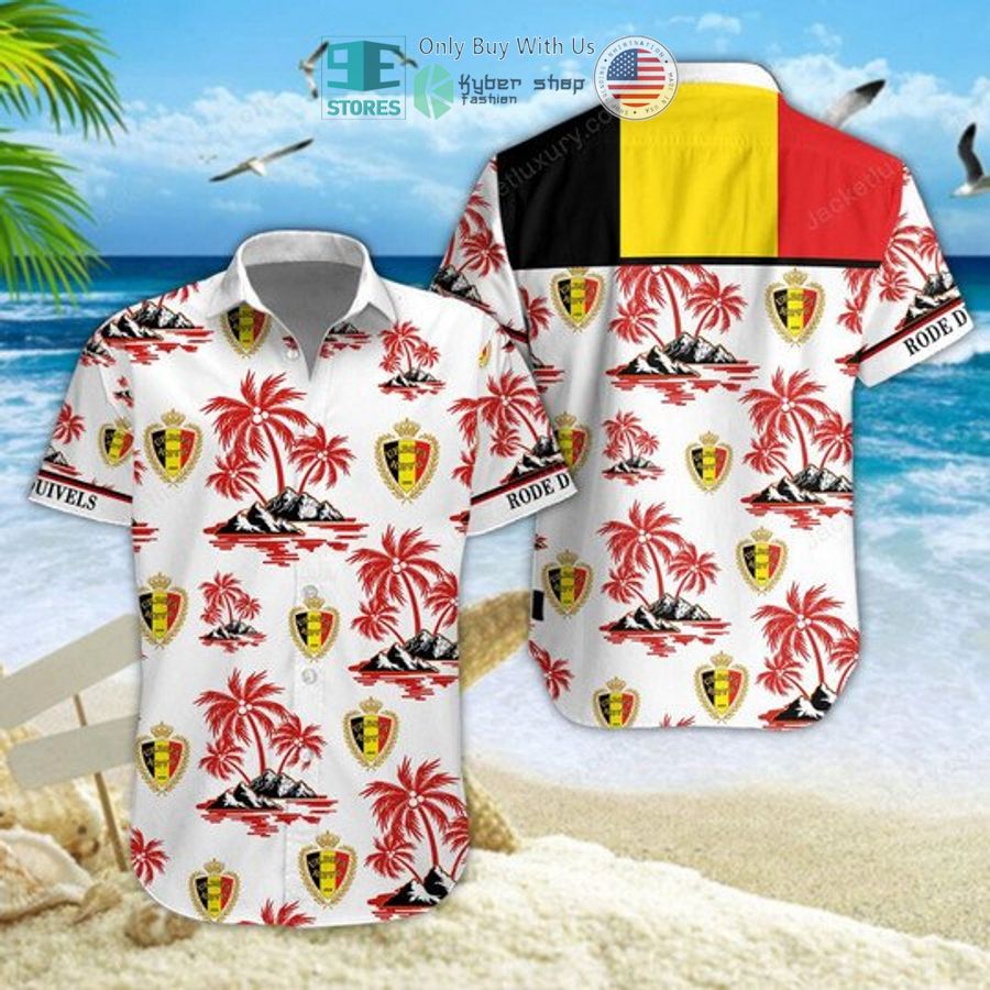 rode duivels belgium national football team hawaiian shirt shorts 1 67951