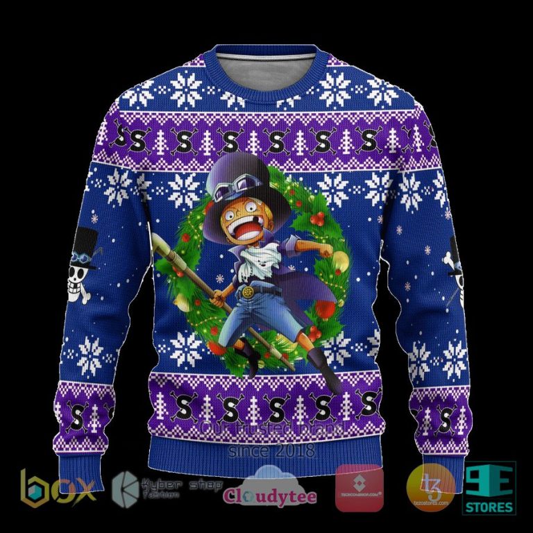 sabo one piece anime ugly christmas sweater 1 20079