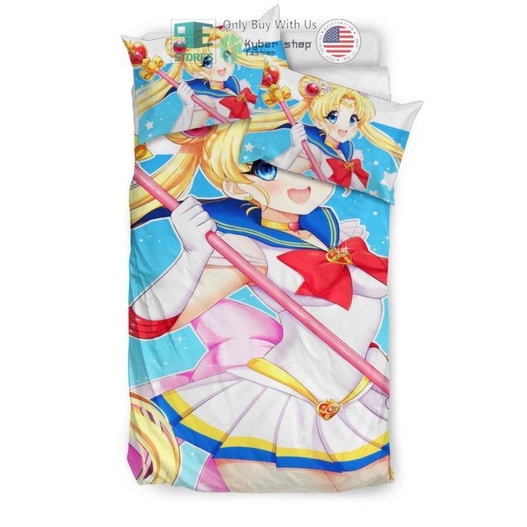 sailor moon blue bedding set 2 78896