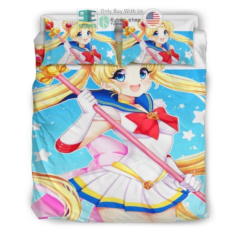 sailor moon blue bedding set 3 69959