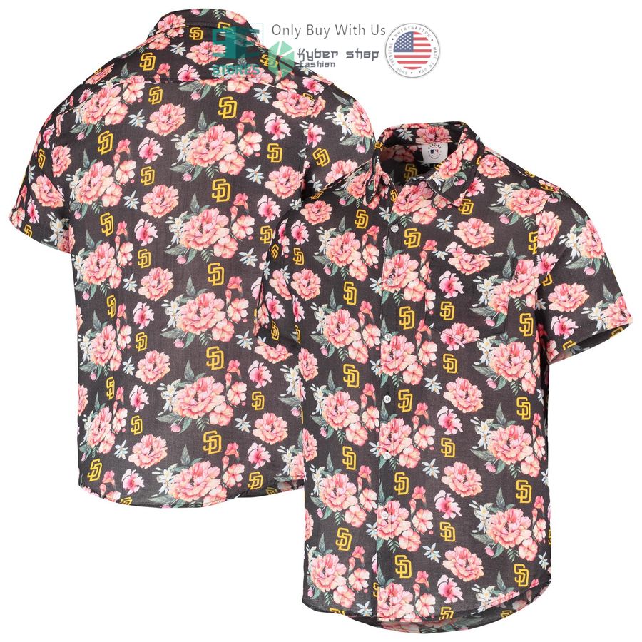 san diego padres foco floral linen brown hawaiian shirt 1 88888