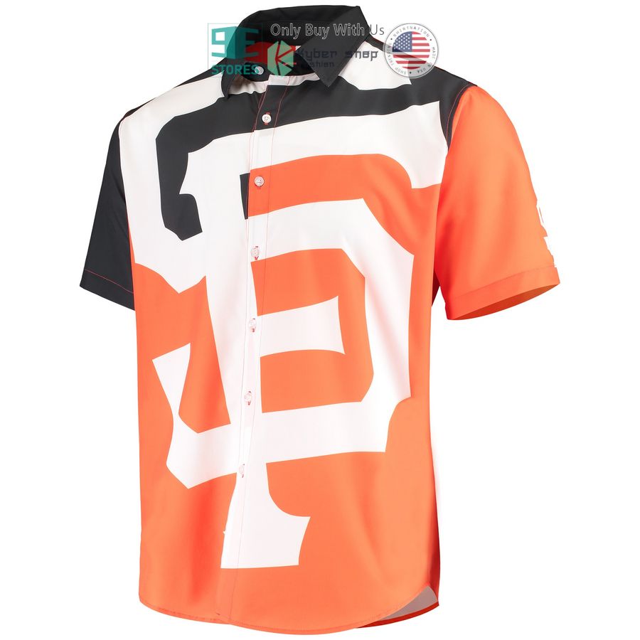 san francisco giants big logo orange hawaiian shirt 2 64400