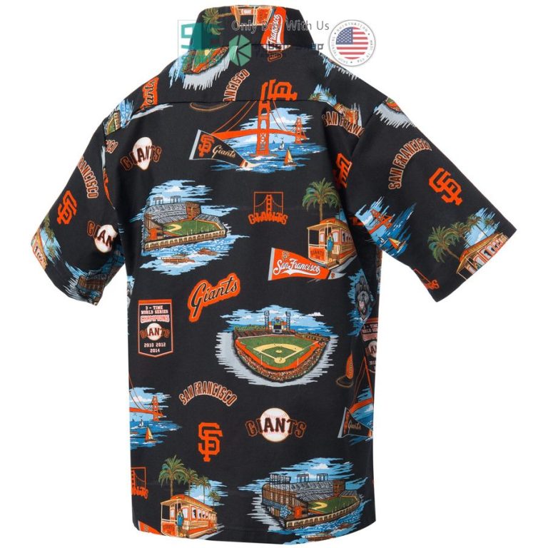 san francisco giants reyn spooner youth scenic black hawaiian shirt 3 878