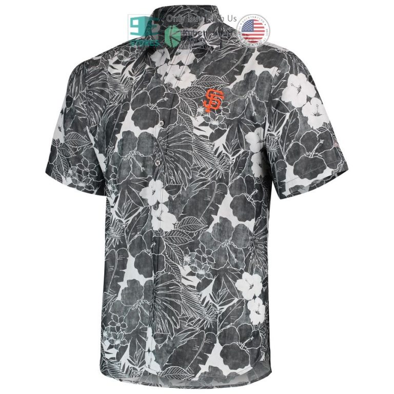 san francisco giants tommy bahama coconut point playa floral black hawaiian shirt 2 59426