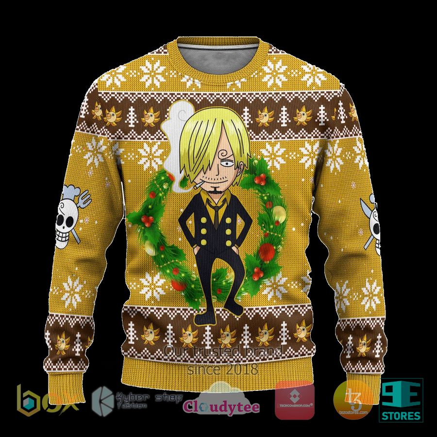 sanji one piece anime ugly christmas sweater 1 73999