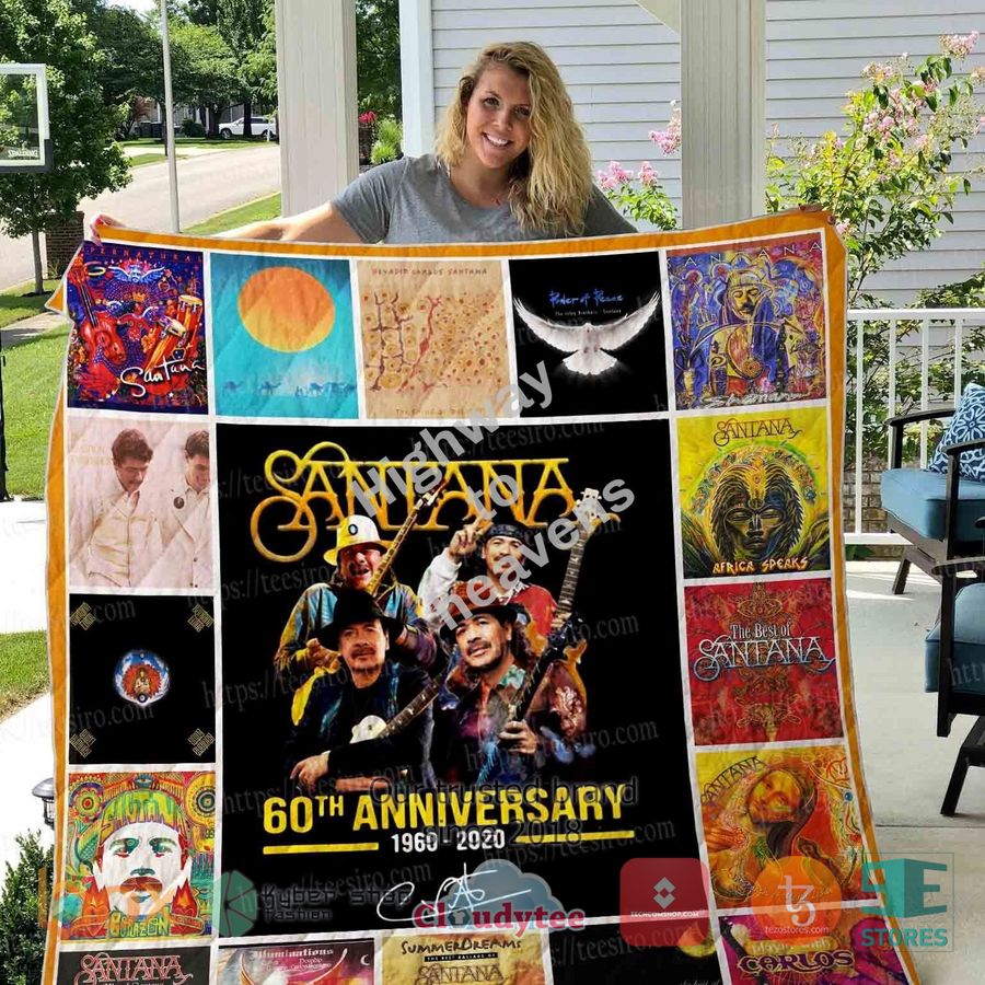 santana band 60th anniversarry album covers quilt 1 88715