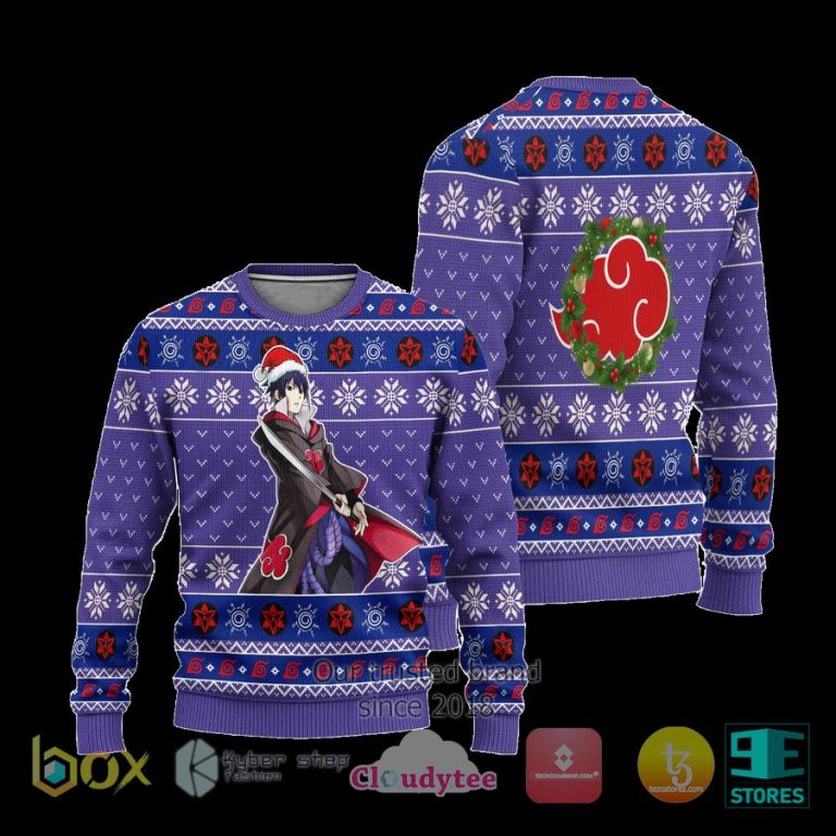 sasuke akatsuki naruto anime xmas ugly christmas sweater 3 65209