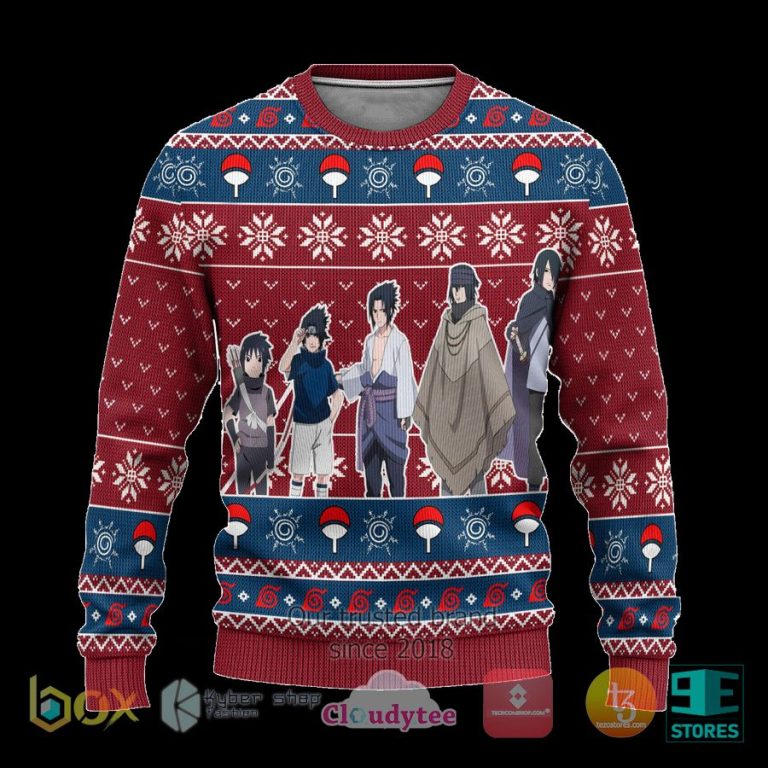 sasuke gaiden naruto anime xmas ugly christmas sweater 1 72638