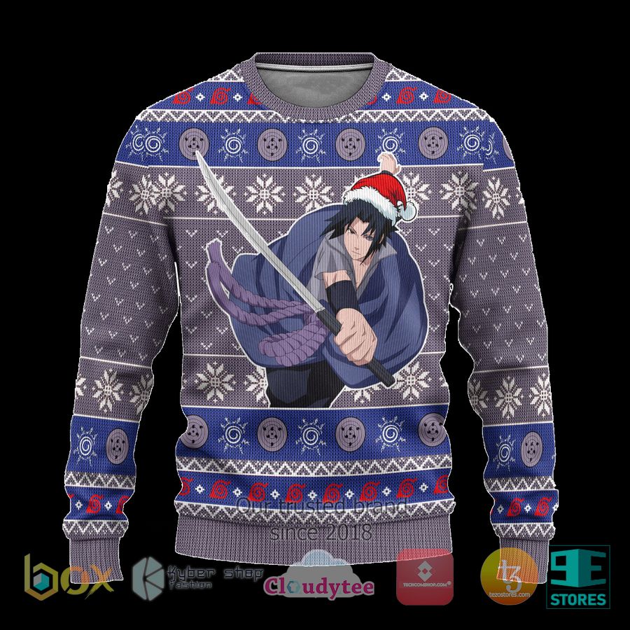 sasuke rinnegan naruto anime xmas ugly christmas sweater 1 82317