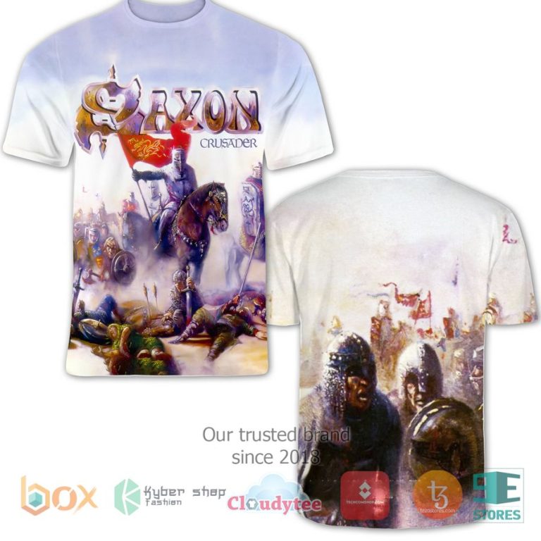 saxon band crusader album 3d t shirt 1 1827