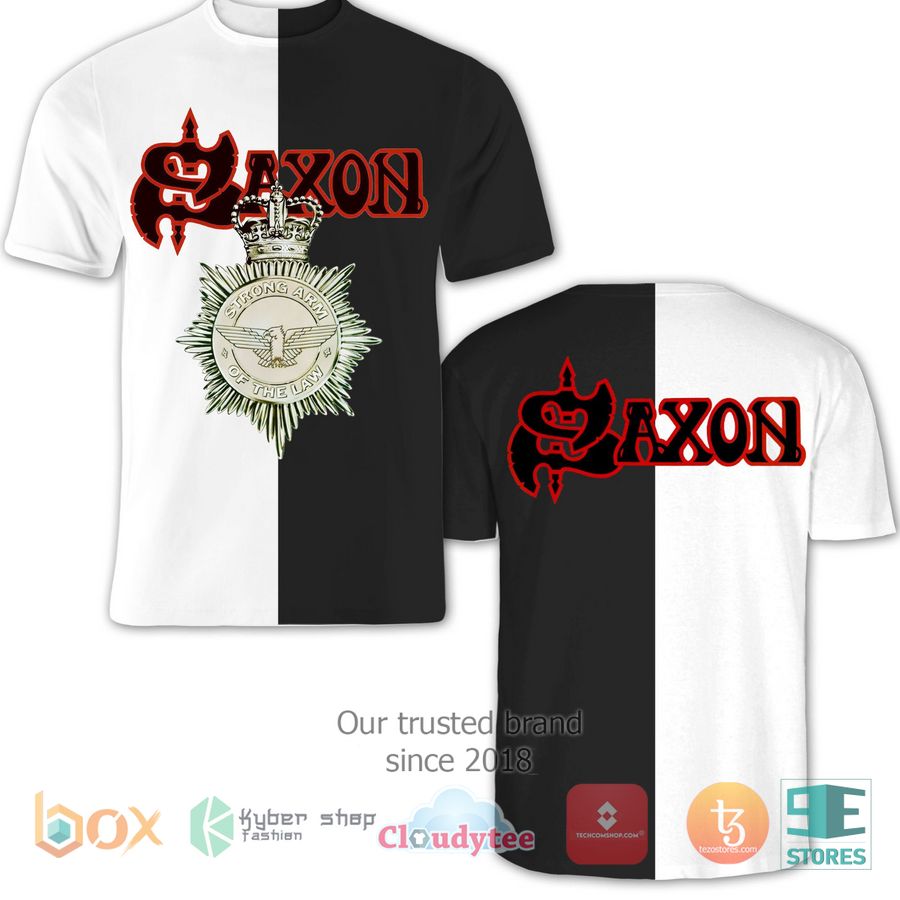 saxon band strong arm of the law album 3d t shirt 1 7319