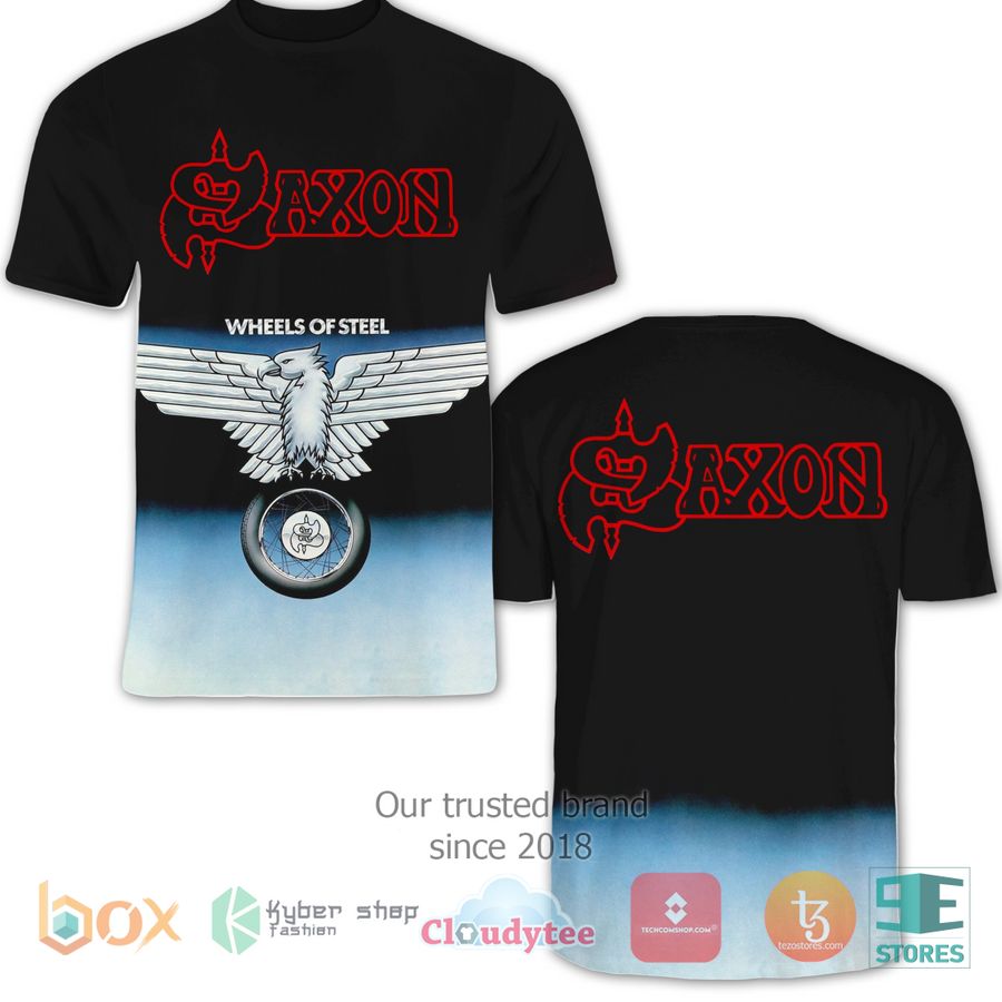 saxon band wheels of steel album 3d t shirt 1 67541