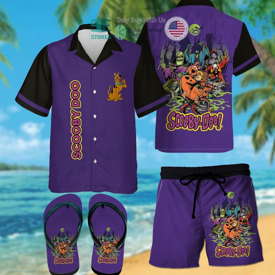 scooby doo hawaiian shirt shorts 1 88997