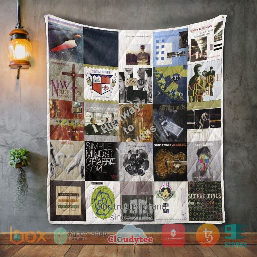 simple minds band album covers quilt 1 89216