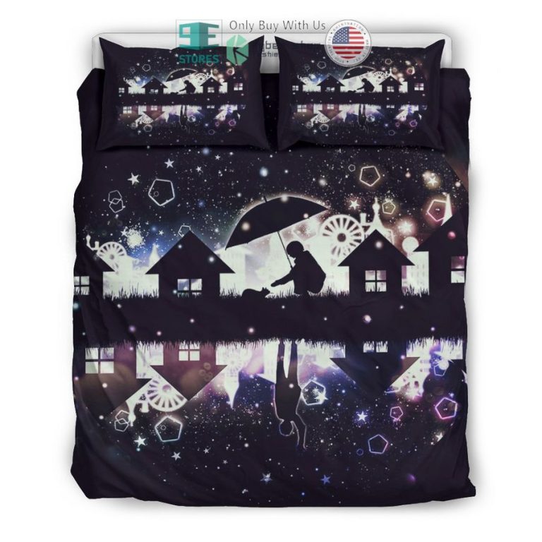 sitting by the lake nightlife bedding set 3 63871