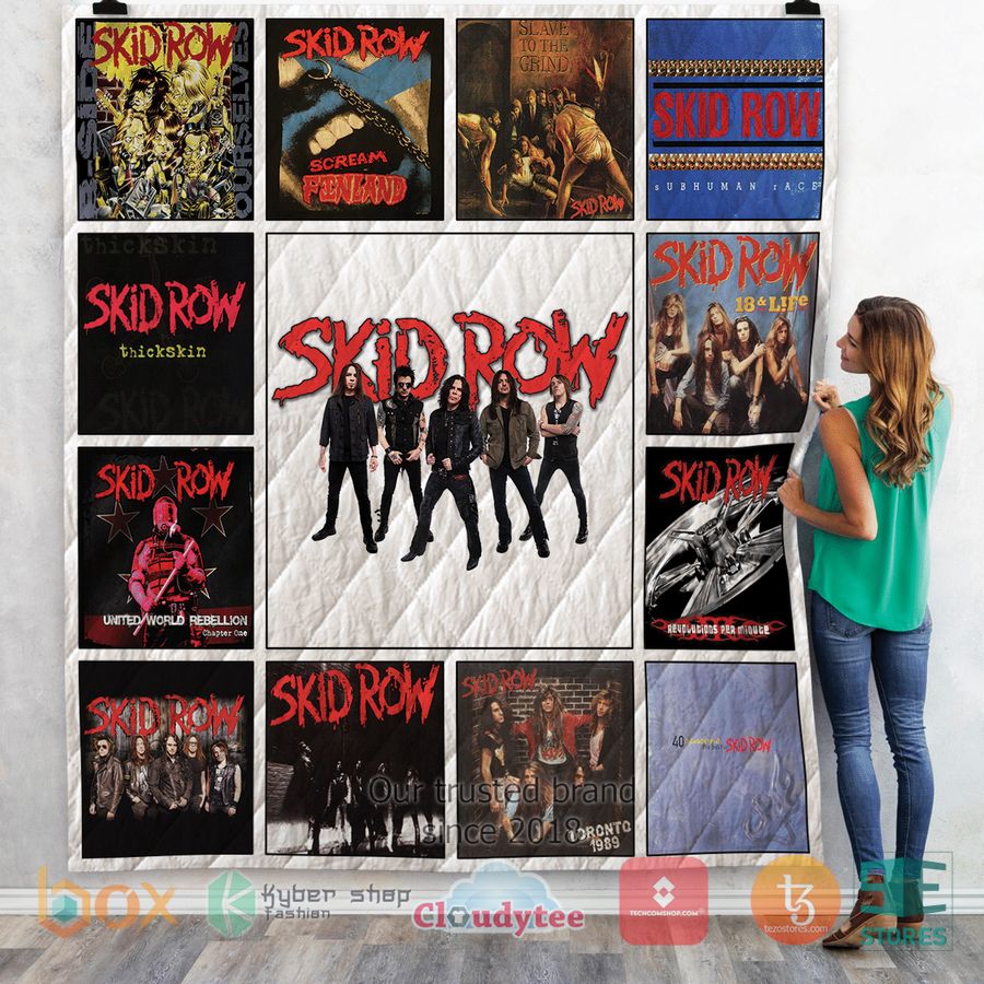 skid row band album covers quilt 1 83598