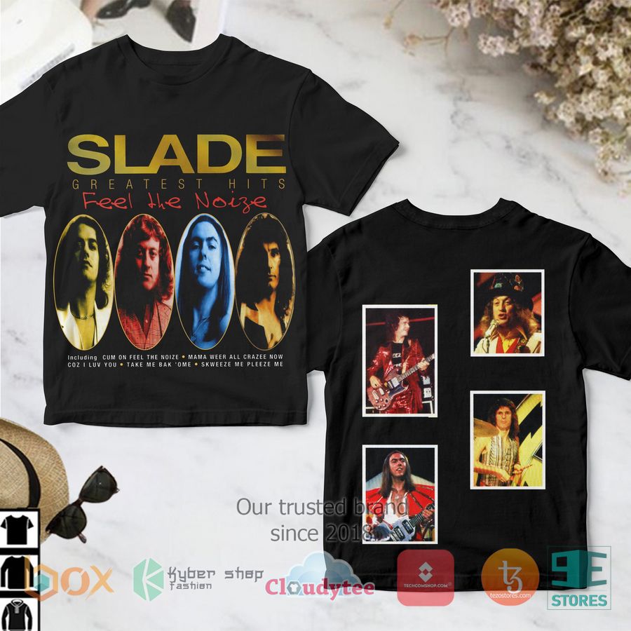 slade band greatest hits feel the noize album 3d t shirt 1 13047
