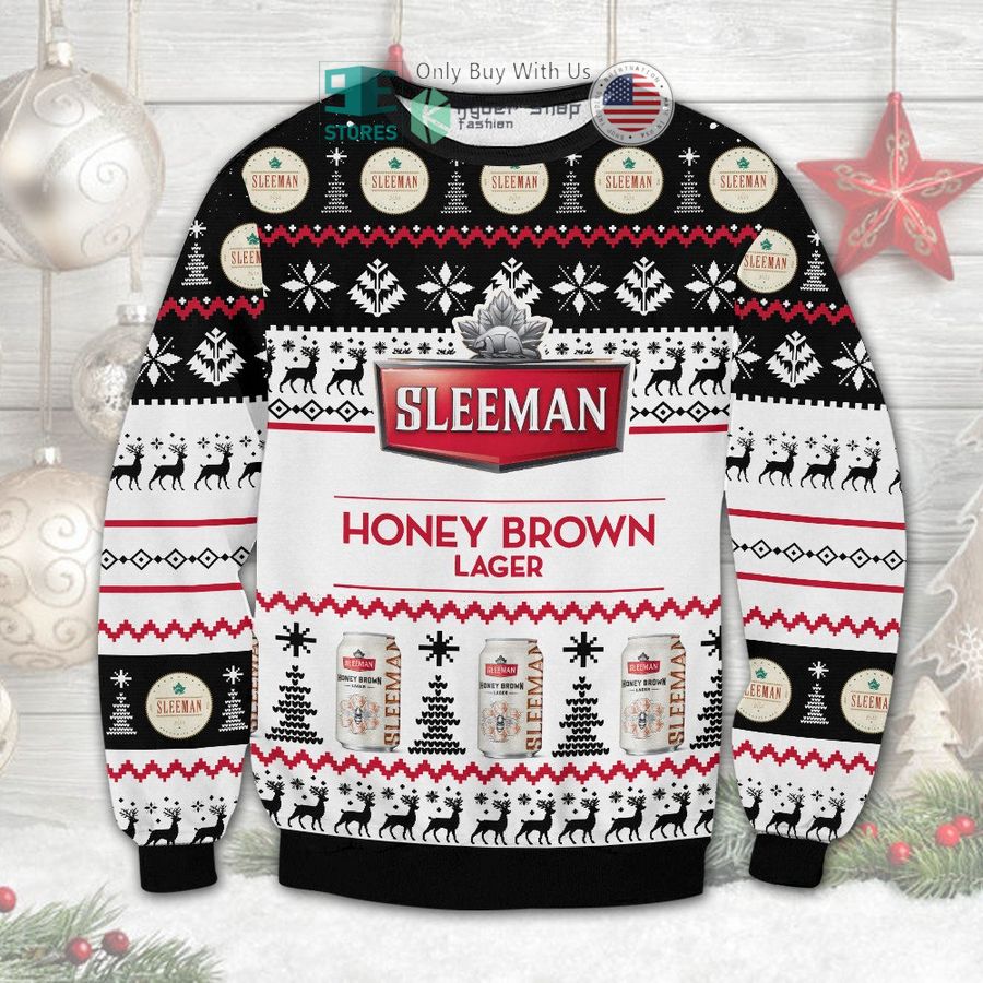 sleeman honey brown lager christmas sweatshirt sweater 1 91414
