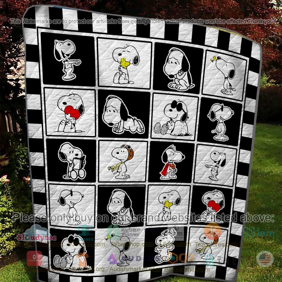 snoopy activities checkered quilt 2 41364