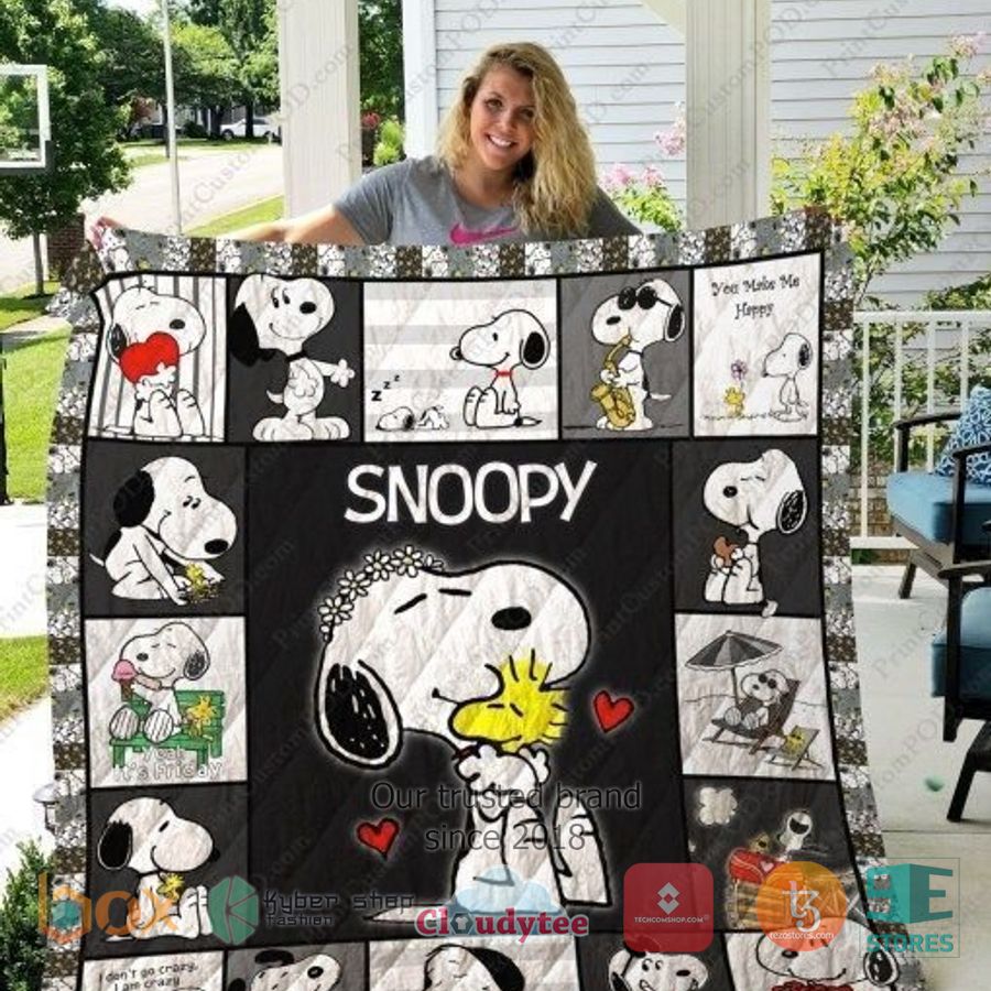 snoopy and woodstock cute quilt 1 72681