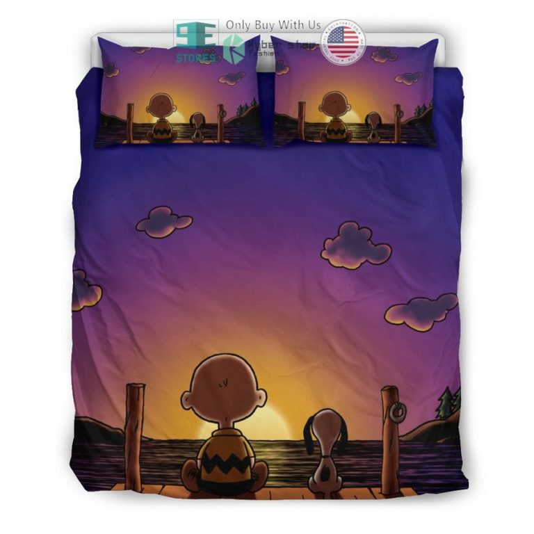 snoopy charlie sunrise bedding set 3 1600