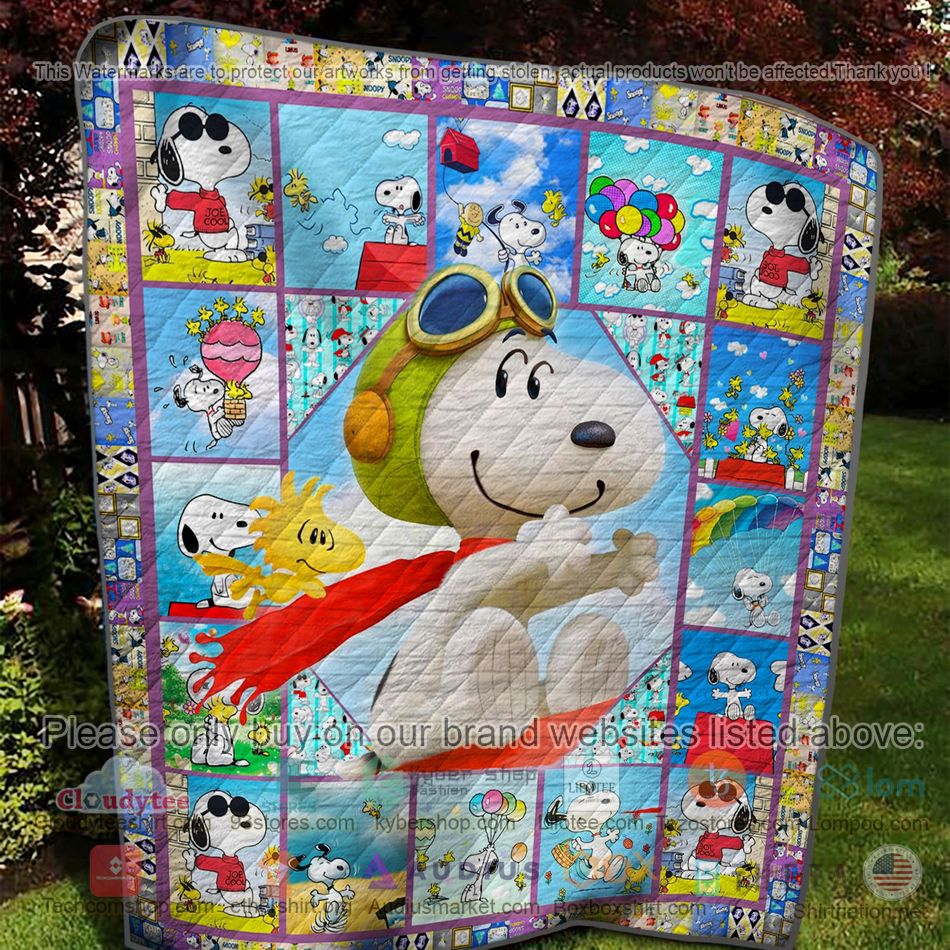 snoopy fly sky quilt 2 76865