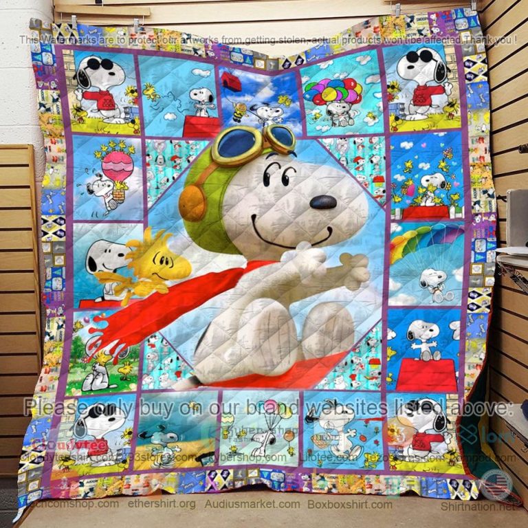 snoopy fly sky quilt 3 47759